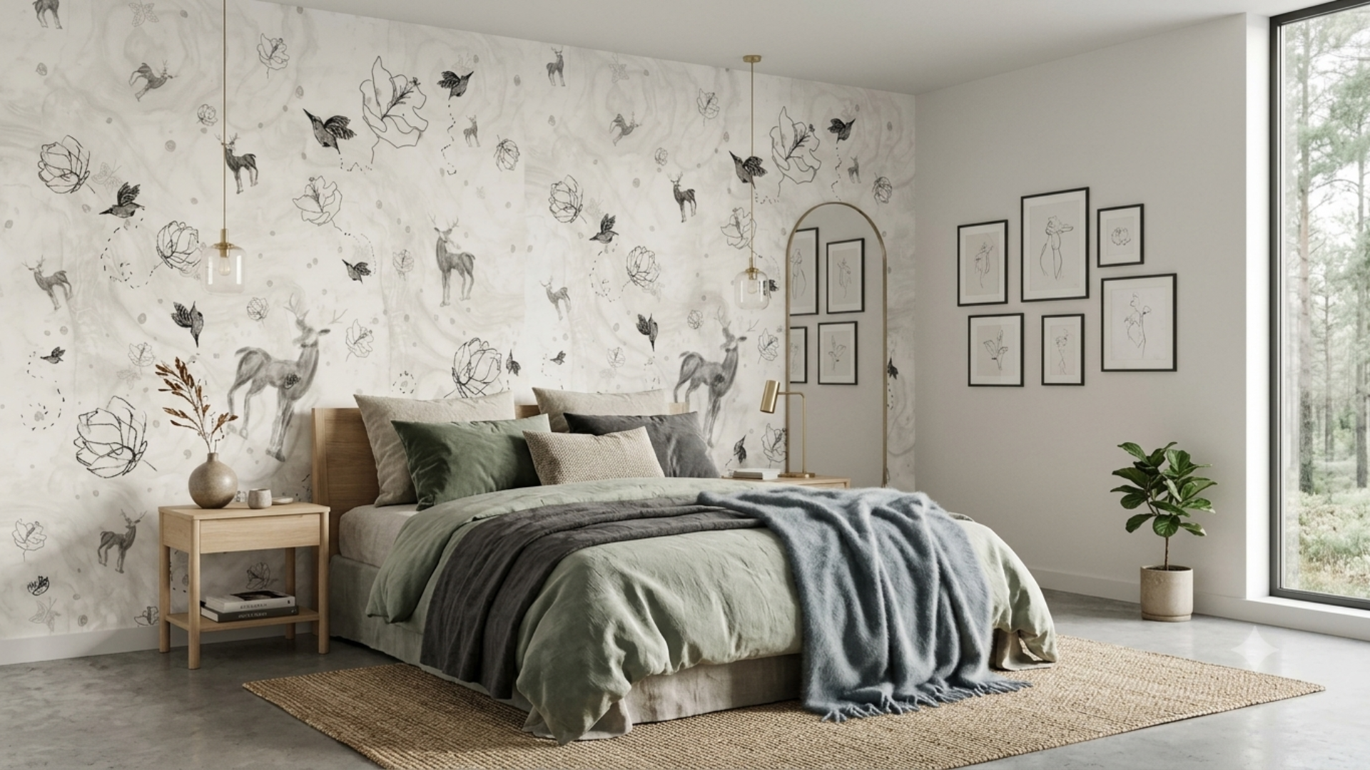 Papel mural personalizado con diseño Ilustraciones a mano alzada — diseño ilustrado y vectorizado de Artbyflopy